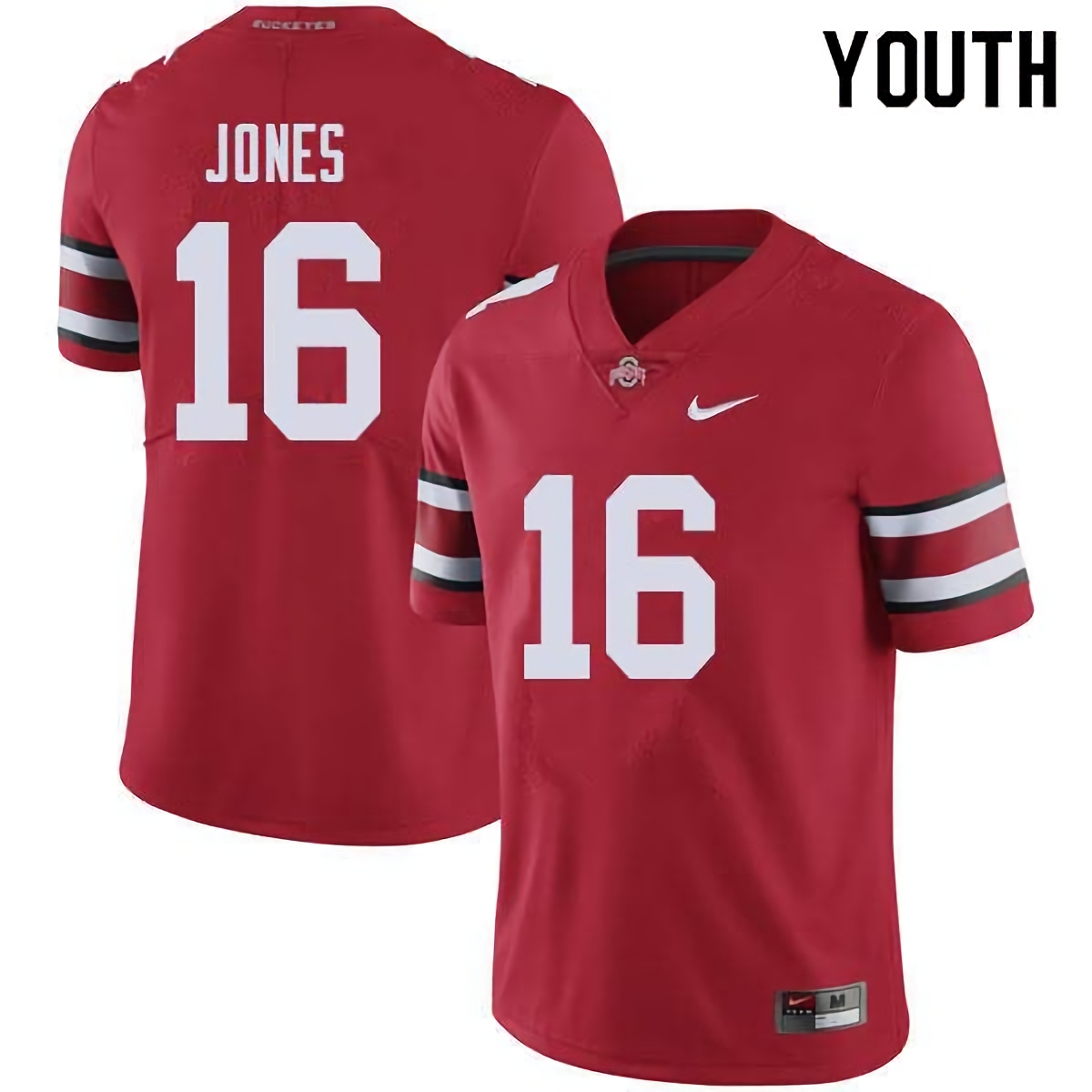 Keandre Jones Ohio State Buckeyes Youth NCAA #16 Nike Red College Stitched Football Jersey KTI7156GR